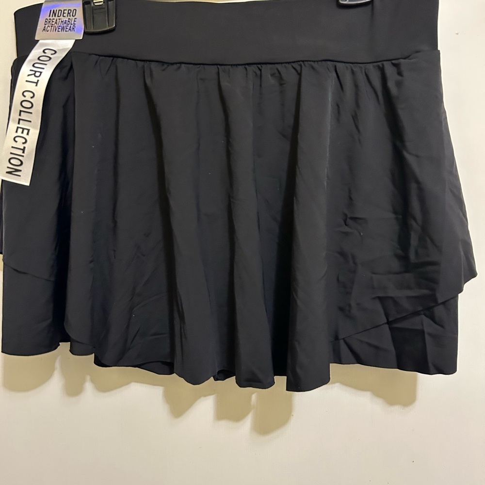 NWT Sharp Women's Indero Court Collection Cute & Trendy Layered Black Skort,Sz L - Picture 5 of 7
